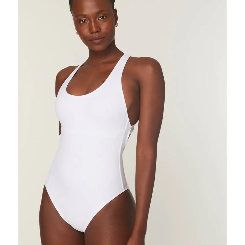 Andie Swim The Tulum One Piece in White M NWT